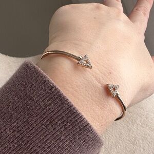 Open Bangle Arrow Gemstone Bangle Bracelet